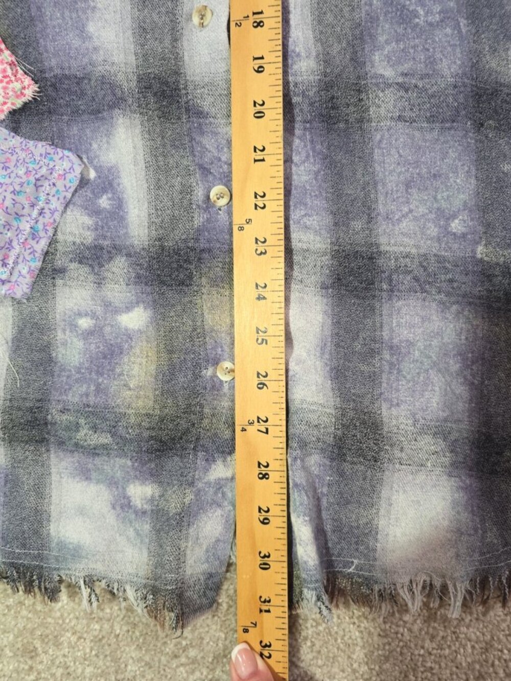 OOAK Upcycled Flannel Shacket Shirt Be Kind Sunflower Patch Oversized Women's 1X - Picture 9 of 13